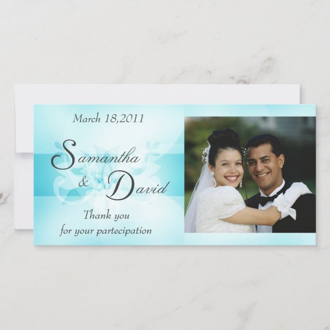 Sweet Dream Thank You Wedding Card (Front)