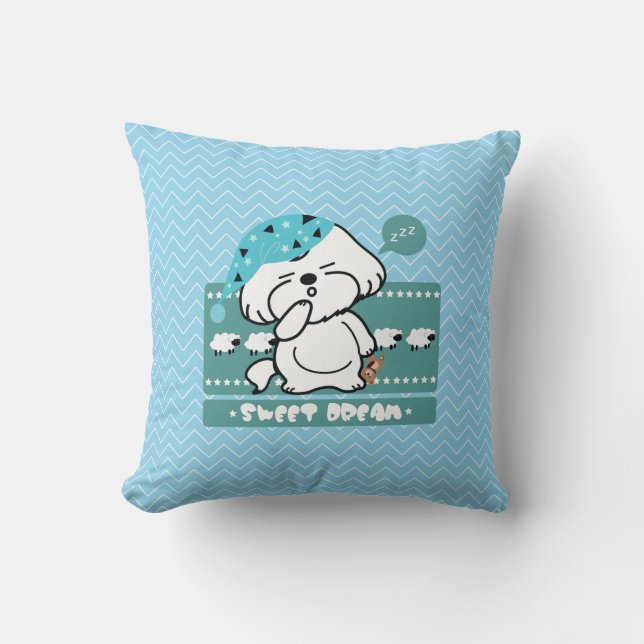 Sweet Dream Throw Pillow (Front)