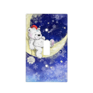 Sweet Dreaming Little Bear - Merry Christmas Light Switch Cover