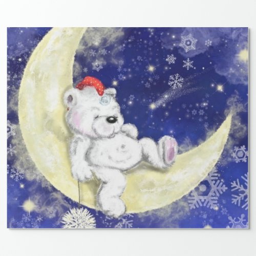Sweet Dreaming Little Bear _ Merry Christmas Wrapping Paper