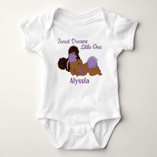 Sweet Dreams African American Baby Girl Bodysuit