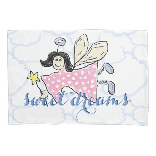 Sweet Dreams Angel in Pink Pillow Case