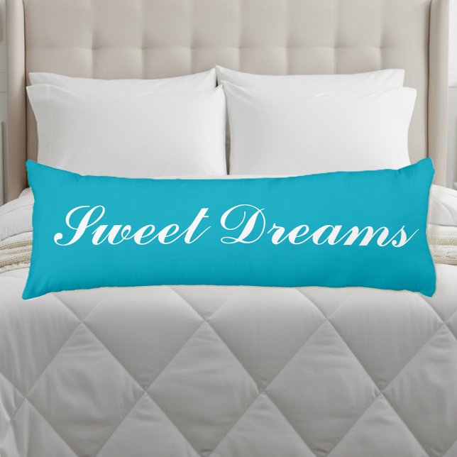 Sweet dreams Azure blue body pillow design (Azure blue body pillow sweet dreams)