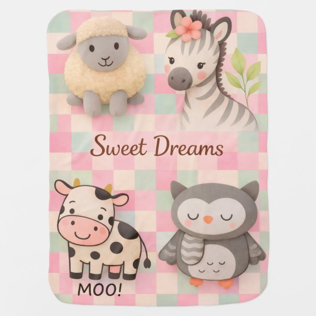 Sweet Dreams Baby Blanket (Front)