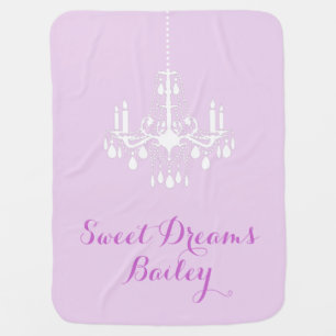 Sweet Dreams Baby Chandelier Light Purple Blanket