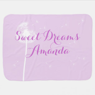 Sweet Dreams Baby Dandelion Light Purple Baby Blanket