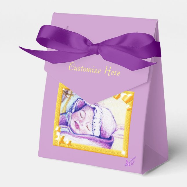 Sweet Dreams Baby Favor Box (Front Side)