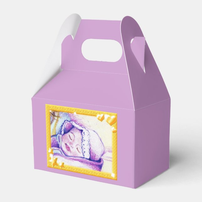 Sweet Dreams Baby Gable Favor Box (Front Side)