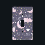 Sweet Dreams Baby Girl Nursery Baby  Light Switch Cover<br><div class="desc">Sweet dreams nursery baby girl nursery wall switch cover with moon,  cloud and stars pattern sweet dreams baby girl.</div>