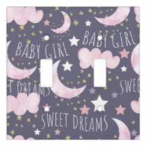Sweet Dreams Baby Girl Nursery  Light Switch Cover