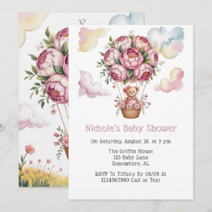 Sweet Dreams Baby Girl Shower Invitation