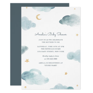 baby shower invitations cloud theme