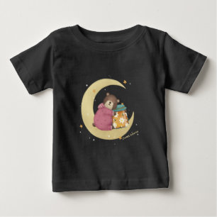Sweet Dreams: Bear & Honey Illustration Baby T-Shirt