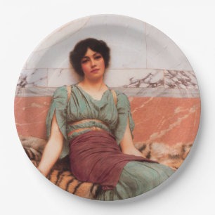 Sweet Dreams (Beautiful Roman Woman on Tiger Skin) Paper Plates