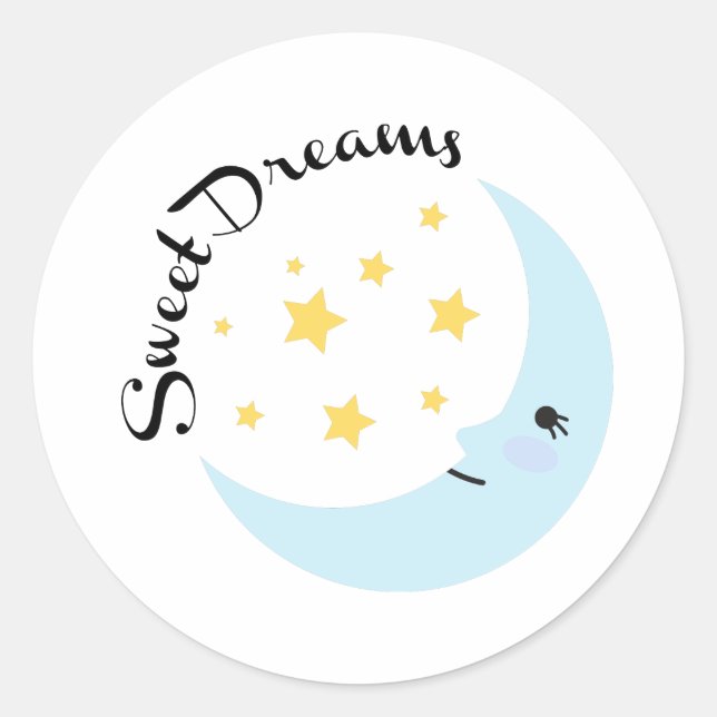Sweet Dreams Classic Round Sticker (Front)