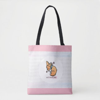 sweet dreams, corgi baby. pastel tote bag