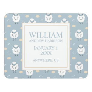 Sweet Dreams Counting Sheep Personalized Crib or Door Sign