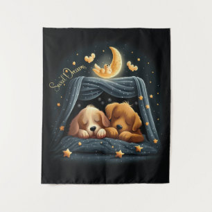 Sweet Dreams Cute Design Puppy Tapestry