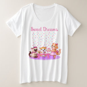 Sweet Dreams Cute Kitties Plus Size Sleep Shirt