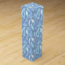 sweet dreams - cyanotype watercolor feathers :