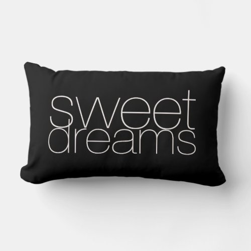 Sweet Dreams Decorative Bedroom Accent Lumbar Pillow
