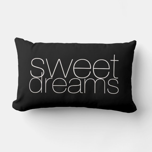 Sweet Dreams Decorative Bedroom Accent Lumbar Pillow (Front)