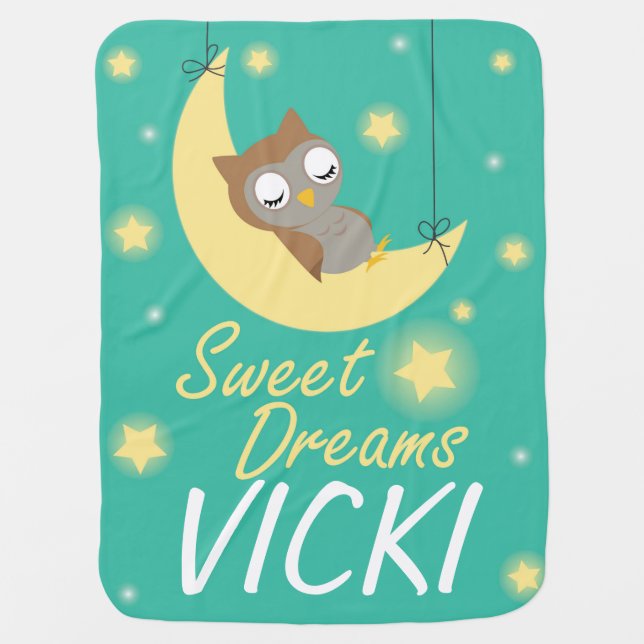 Sweet Dreams design for children Stroller Blanket (Front)