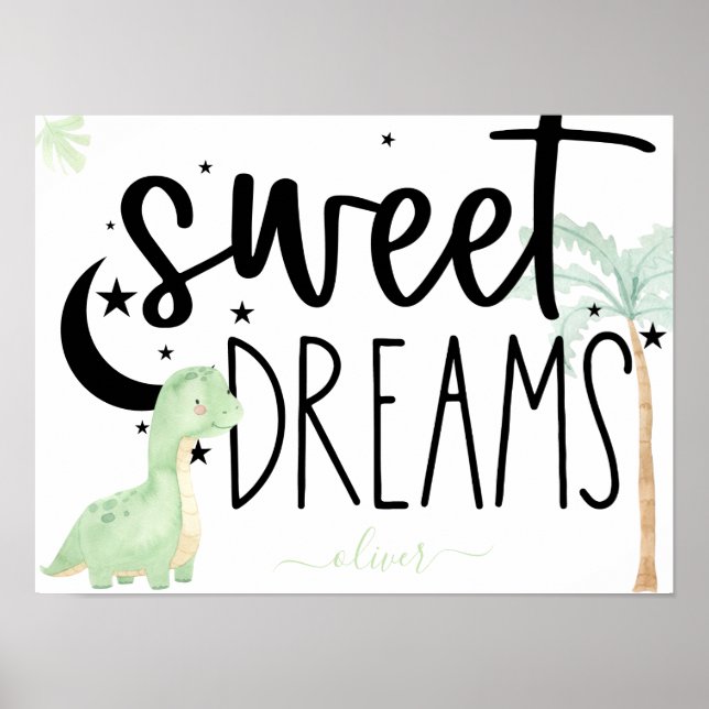 Sweet Dreams Dinosaur Poster (Front)