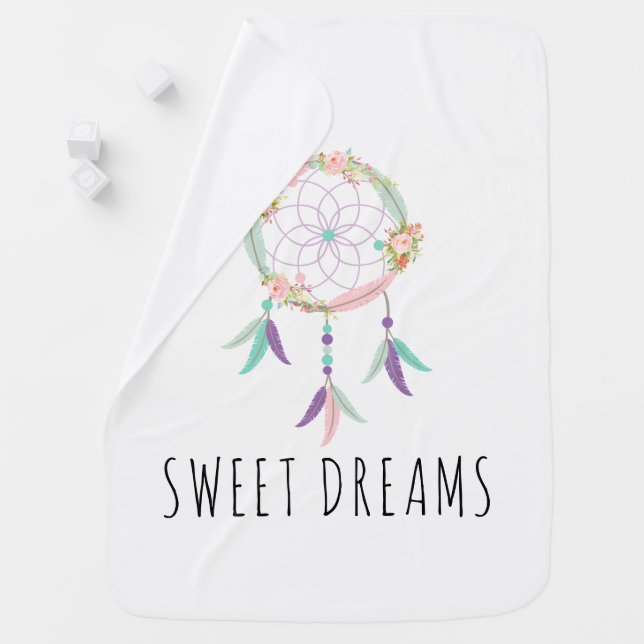Sweet Dreams, Dream Catcher Baby Blanket (In Situ)