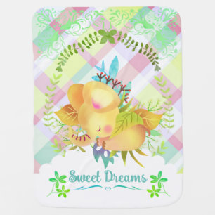 Sweet Dreams Elephant Baby Blanket