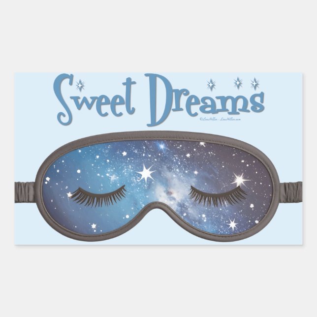 Sweet Dreams Face Mask Rectangular Sticker (Front)