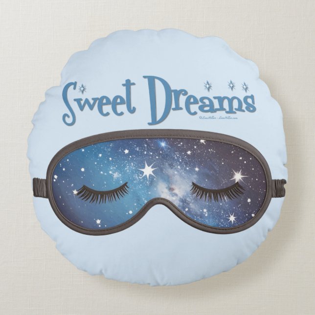 Sweet Dreams Face Mask Round Pillow (Front)