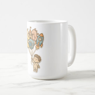 Sweet Dreams Fantasy Balloons – Cute Kids Illustra Coffee Mug