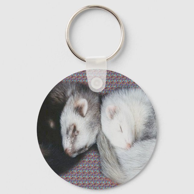 Sweet Dreams Ferrets Keychain (Front)
