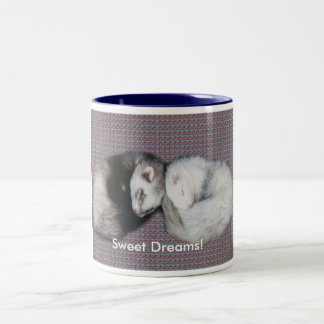 Sweet Dreams Ferrets Two-Tone Coffee Mug