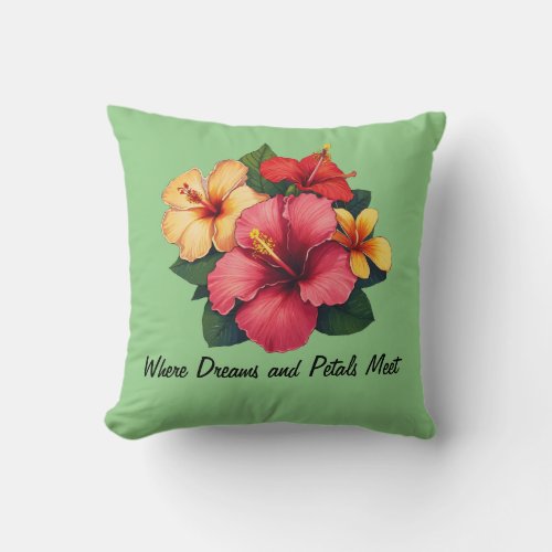 SWEET DREAMS FLOWERED PILLOW COVER