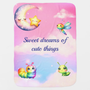 Sweet dreams girl's baby blanket