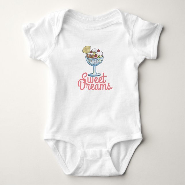 Sweet Dreams - Ice Cream Sundae Baby Bodysuit (Front)