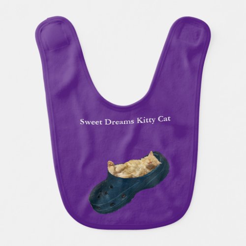 Sweet Dreams Kitty Cat Baby Bib