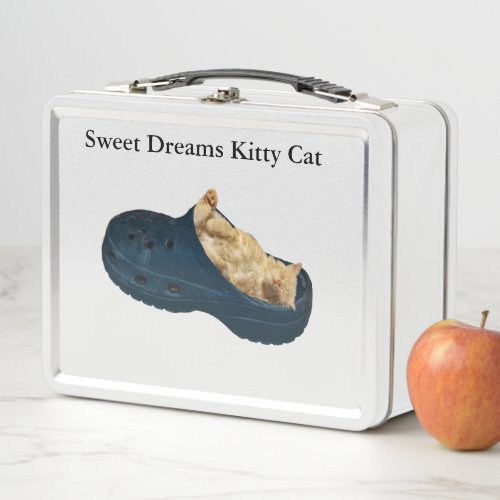 Sweet Dreams Kitty Cat Metal Lunch Box