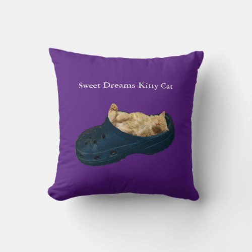 Sweet Dreams Kitty Cat Throw Cushion