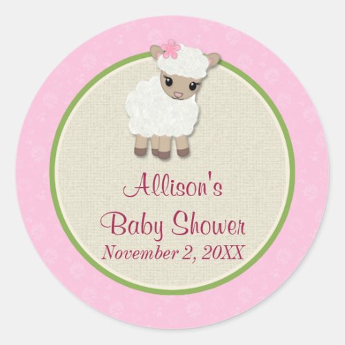 Sweet Dreams LAMB Baby Shower sticker SDK1