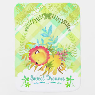 Sweet Dreams Lion  Baby Blanket