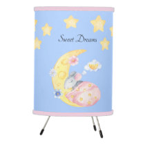 Sweet Dreams Little Mouse Nursery Cute Table Tripod Lamp