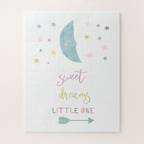 sweet dreams little one moon starts Nursery decor Jigsaw Puzzle