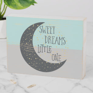 Sweet Dreams Little One Nursery Wooden Box Sign