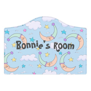 Sweet Dreams Moon Nursery Door Sign