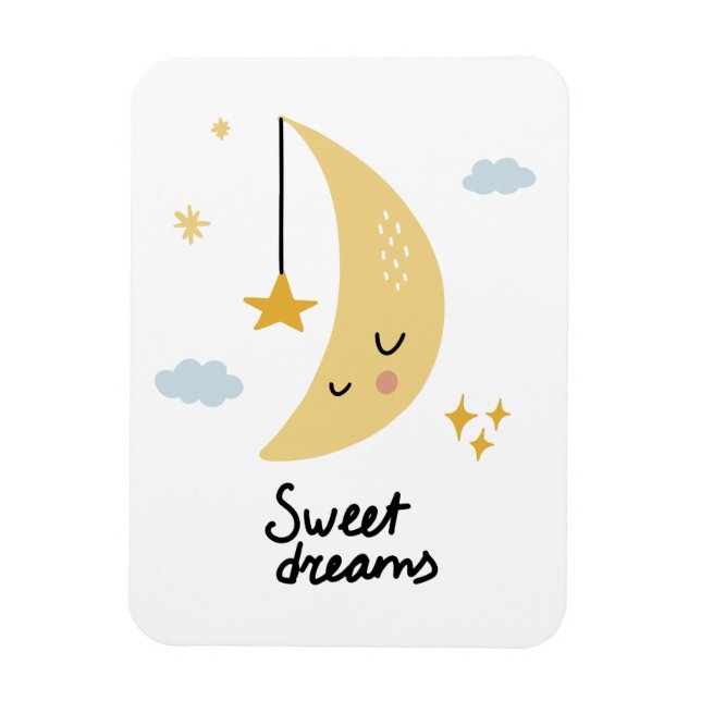 Sweet Dreams Moon & Stars Magnet (Vertical)