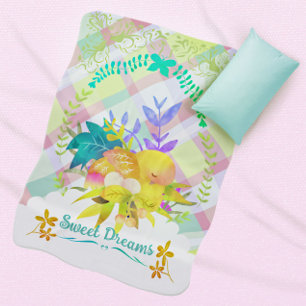 Sweet Dreams Nesting Bird Baby Blanket