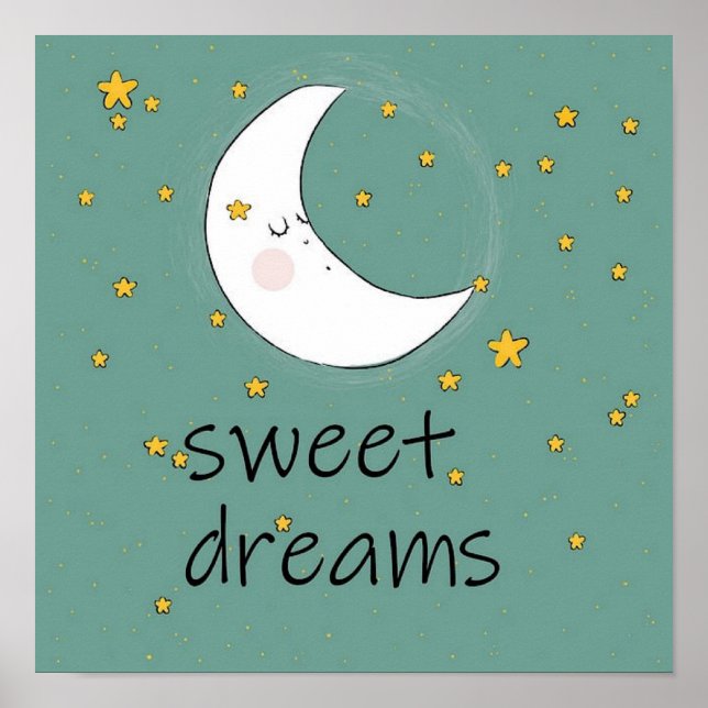 Sweet dreams nursery poster (Front)